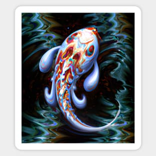 Abstract Oil Koi Design Sticker